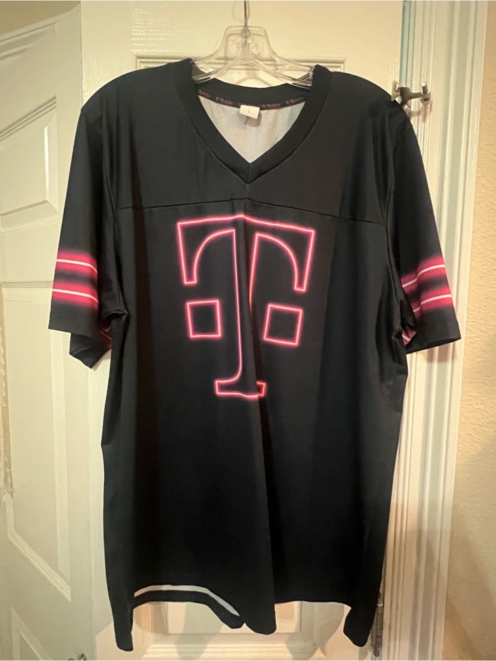 T-Mobile Black Jersey with Neon Pink 'T' Logo